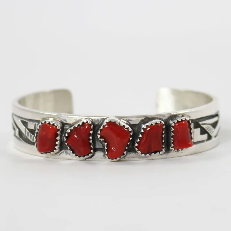 women's diamond charm bracelets -Coral Cuff