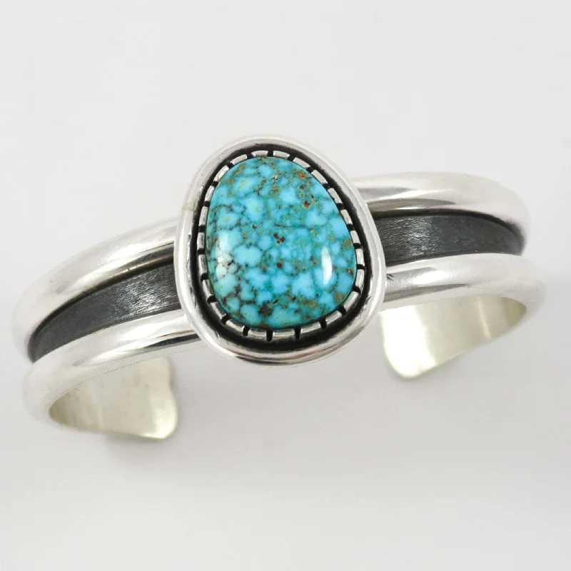 women's gold bracelets -Kingman Turquoise Cuff