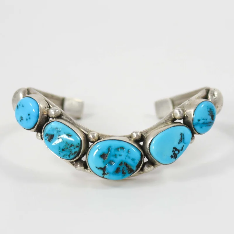 women's gold diamond bangles -Sleeping Beauty Turquoise Cuff