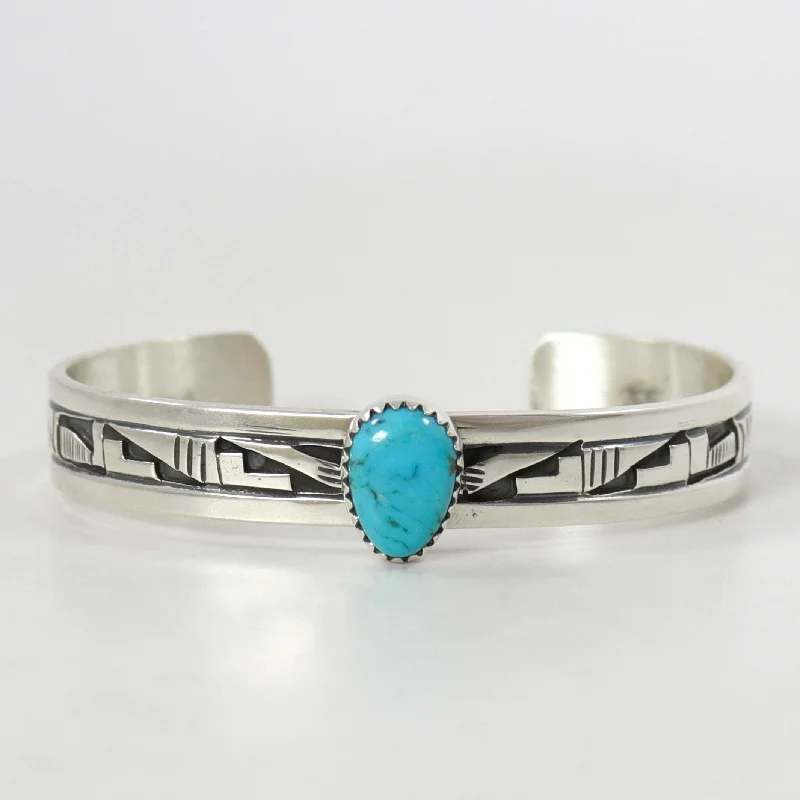 women's gold cuff bangles -Kingman Turquoise Cuff