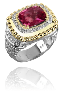 women's gold-plated necklaces -Pink Topaz Ring