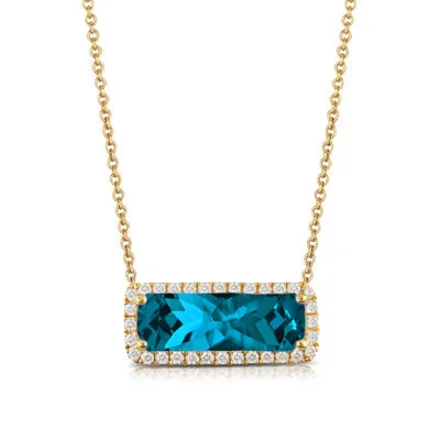 women's pendant necklaces -London Blue Pendant Necklace