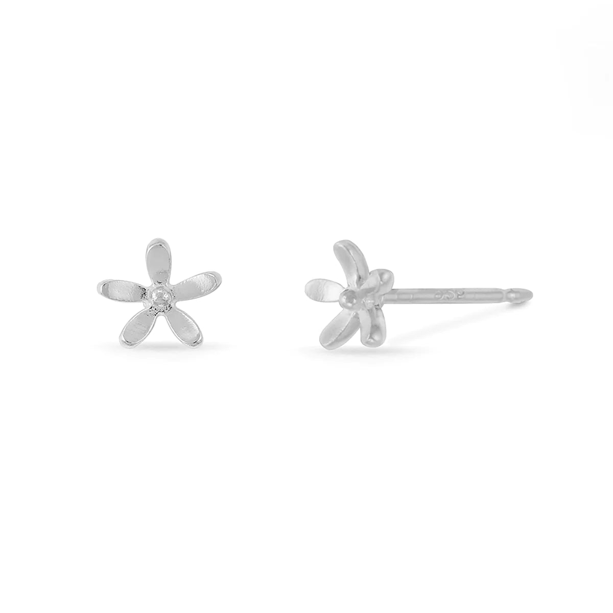 women's long earrings -Silver Daisy Studs