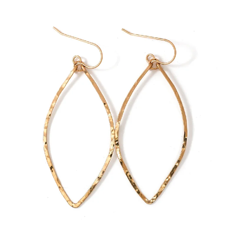 women's elegant drop earrings -Leaf Hoop Earrings