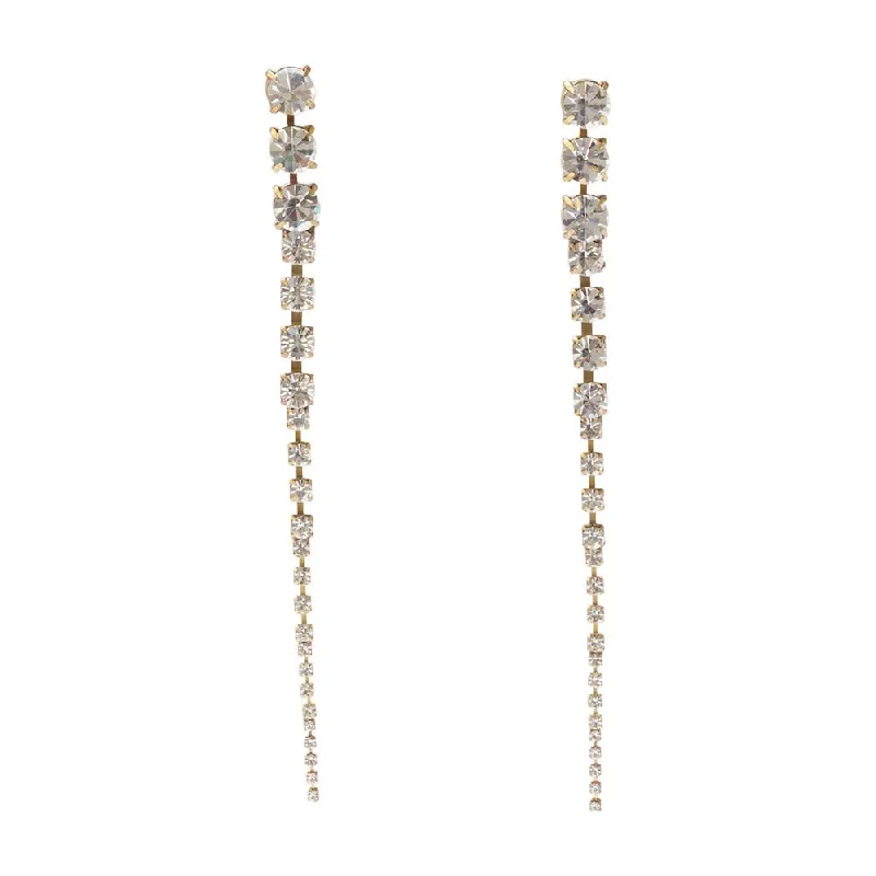 women's geometric drop earrings -Crystal Spine Earrings