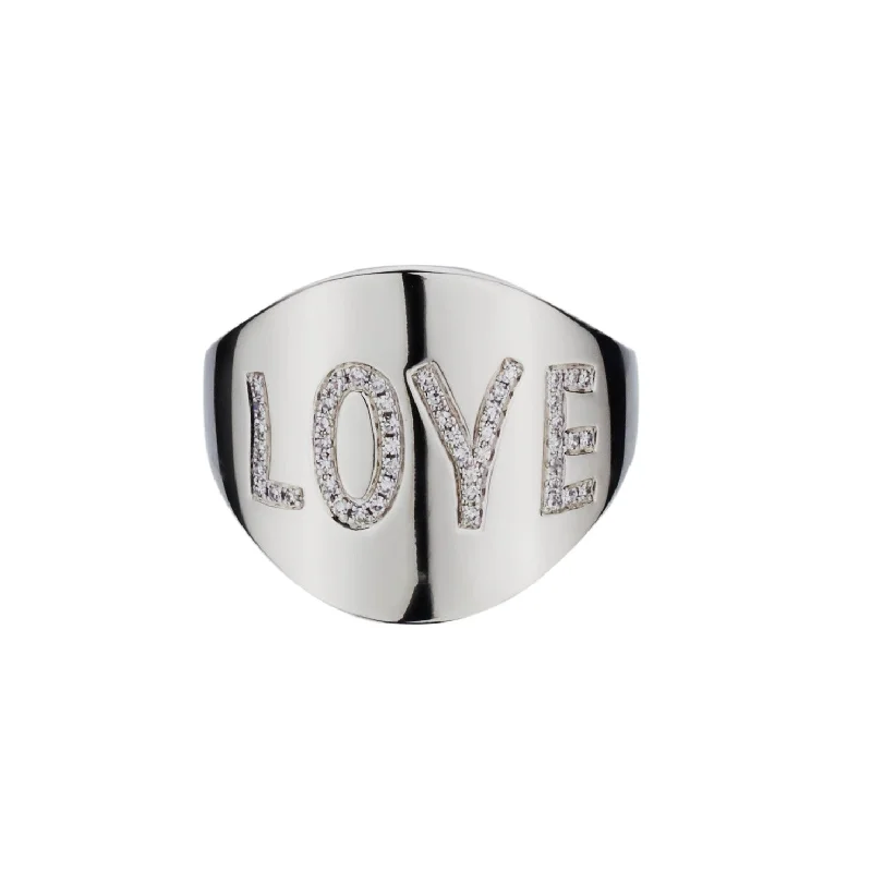 women's creative design rings -DIAMOND LOVE RING