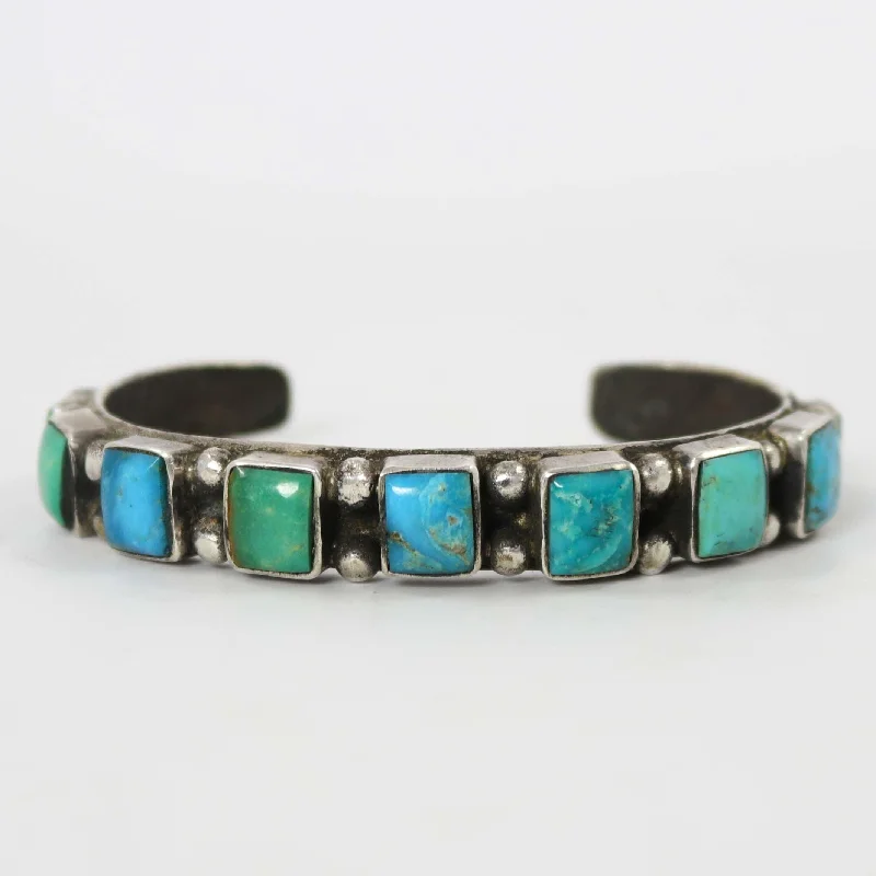 women's thin bangles -Turquoise Cuff