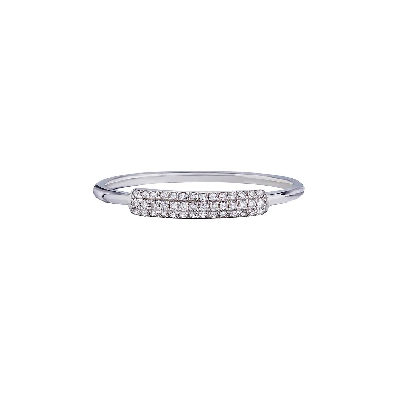 women's wedding sets with diamonds -PAVÉ DIAMOND TUBE RING