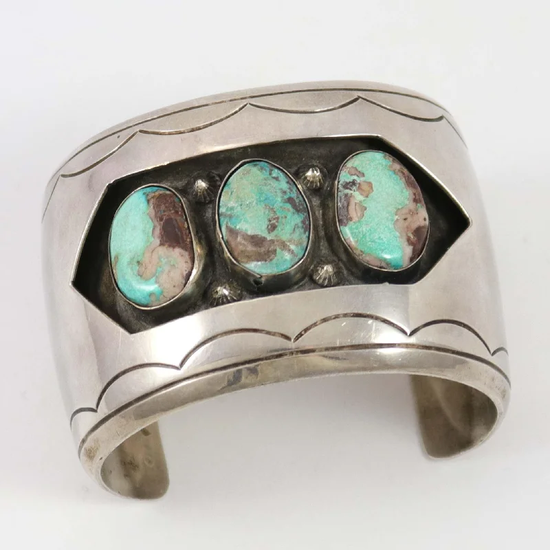 women's wrap bracelets -1970s Turquoise Cuff