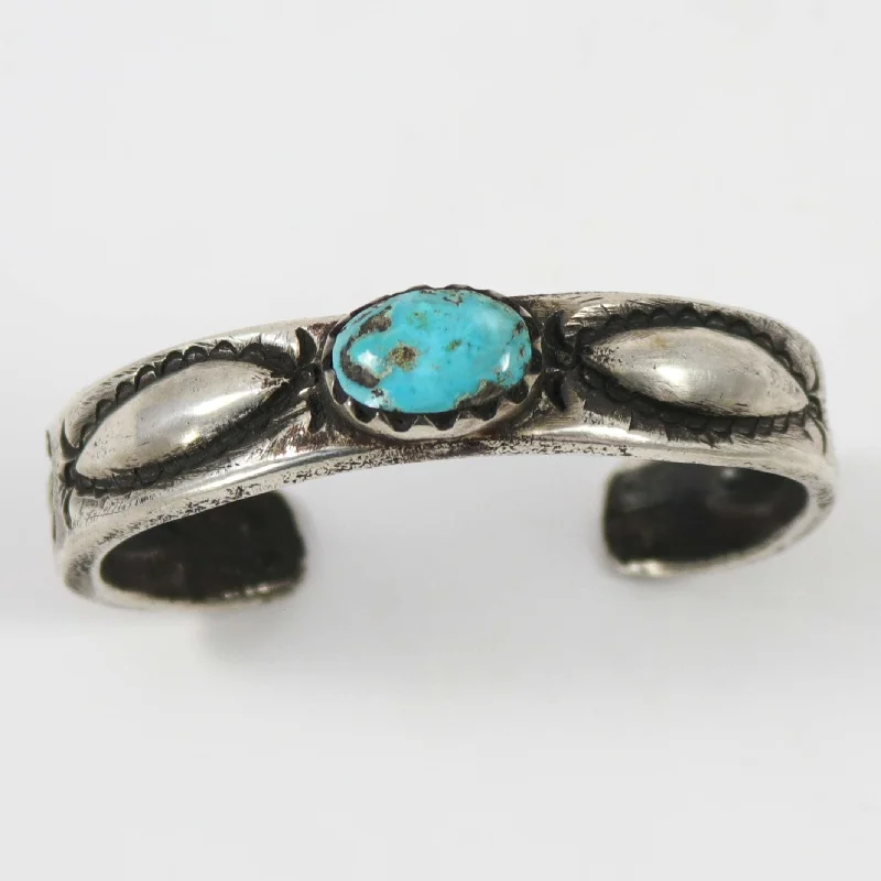 women's silver charm bracelets -Fox Turquoise Cuff