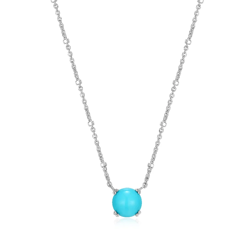 women's colored gemstone necklaces -Sterling Silver Necklace