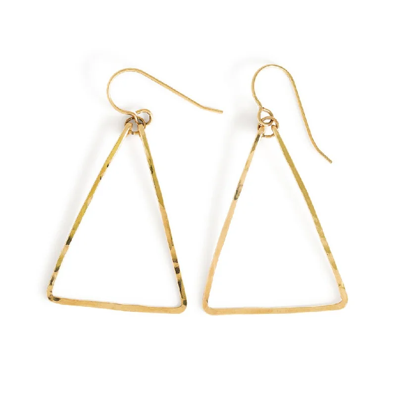 women's hoop earrings -Triangle Earrings