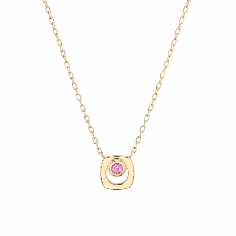 women's halo necklaces -Signature Birthstone Necklace