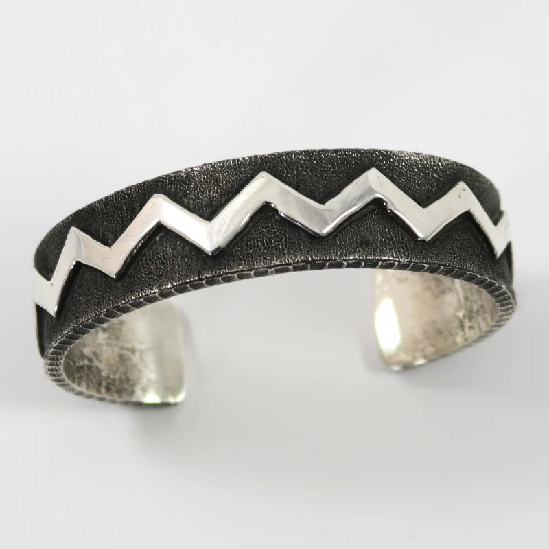 women's sterling silver cuff bracelets -Lightning Cuff