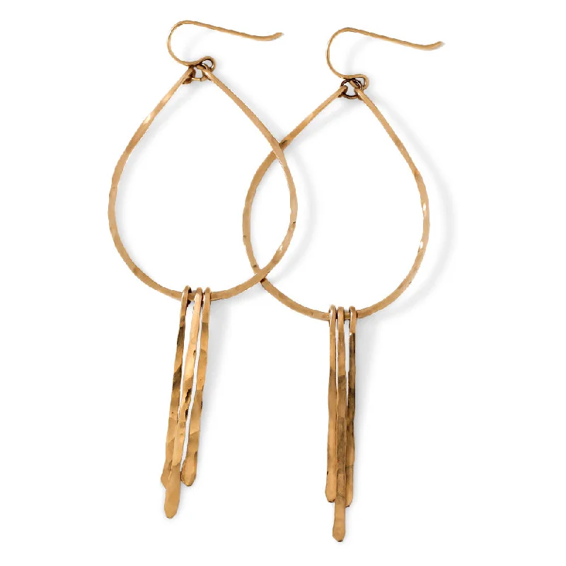 women's dangling earrings -Teardrop Fringe Earrings