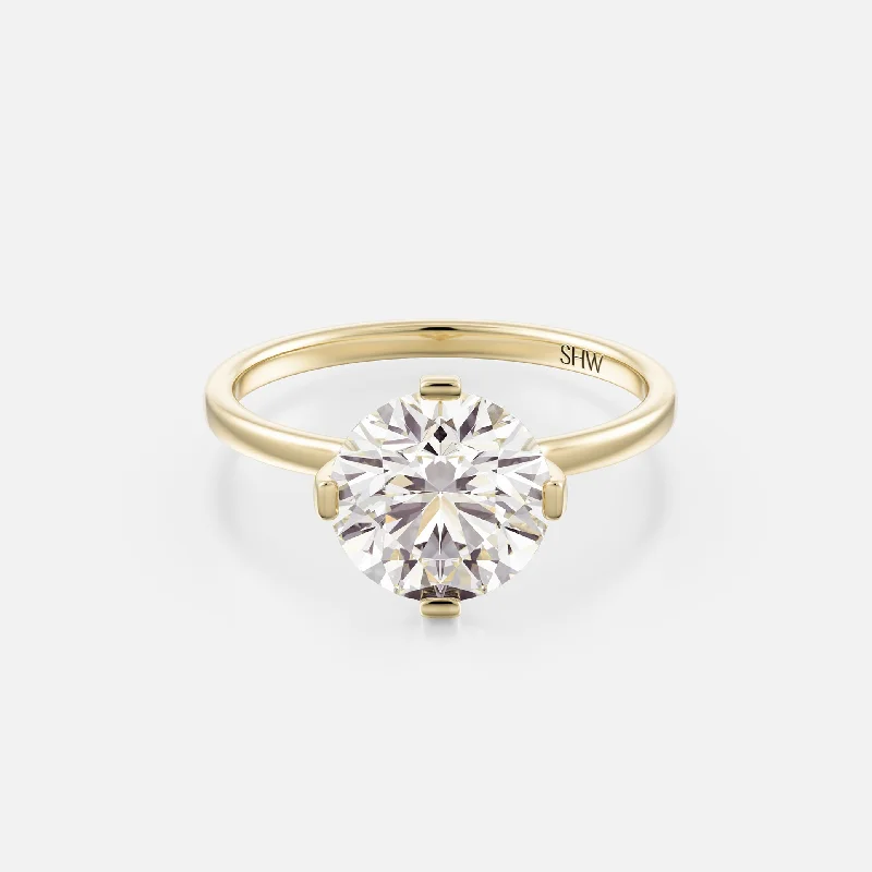 women's birthday necklaces -Ema Ring with 2.50ct Natural Diamond in Gold