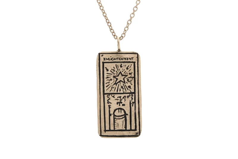 women's birthday necklaces -Enlightenment Tarot Card Necklace