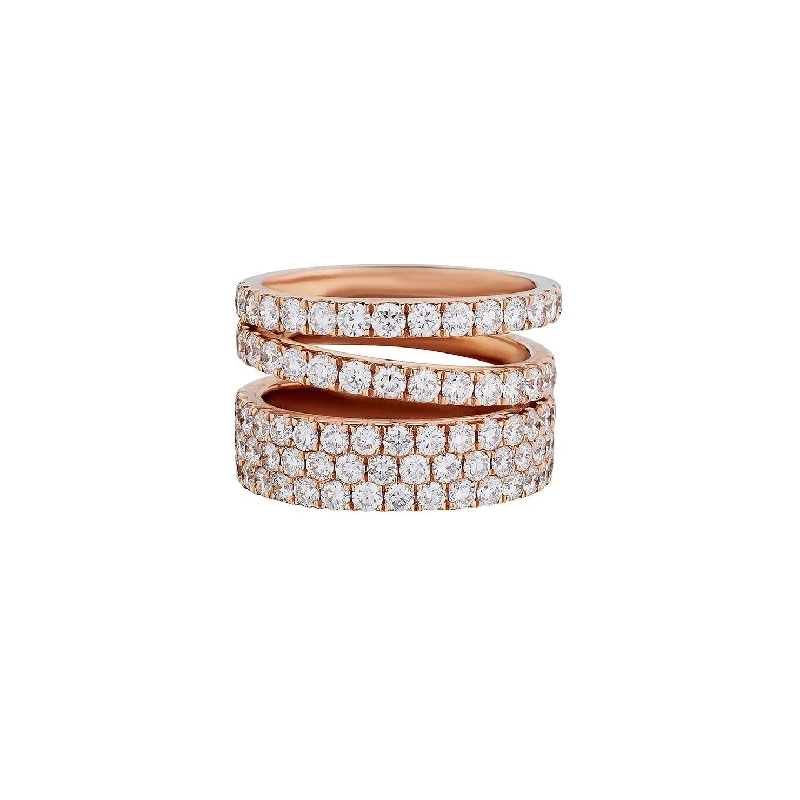 women's two-tone rings -DIAMOND WRAP RING