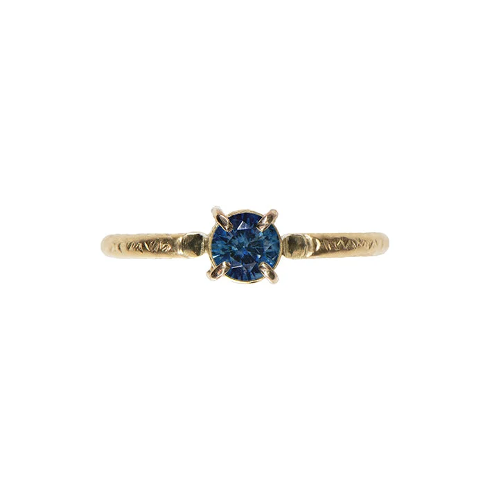 women's rose gold rings -Montana Sapphire Ring - 18k Gold