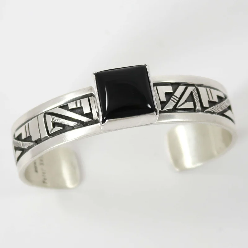 women's anniversary bangles -Onyx Cuff