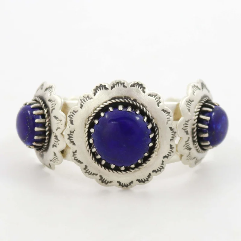 women's engraved cuff bracelets -Lapis Cuff