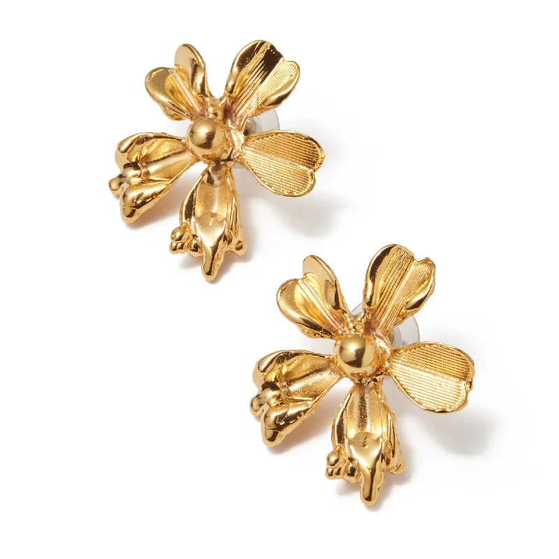 women's modern design earrings -Lava Floral Studs