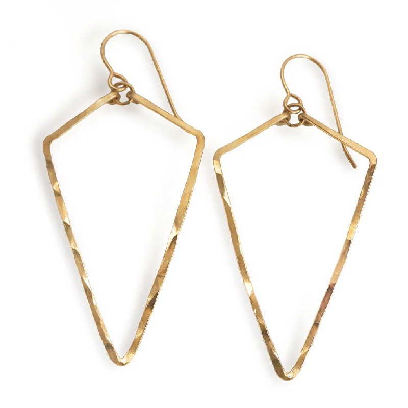 women's minimal design earrings -Arrowhead Hoop Earrings