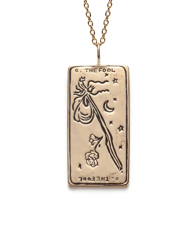 women's minimalist necklaces -The Fool II. Tarot Card Necklace