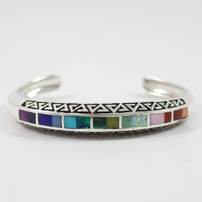 women's trendy bracelets -Rainbow Cuff