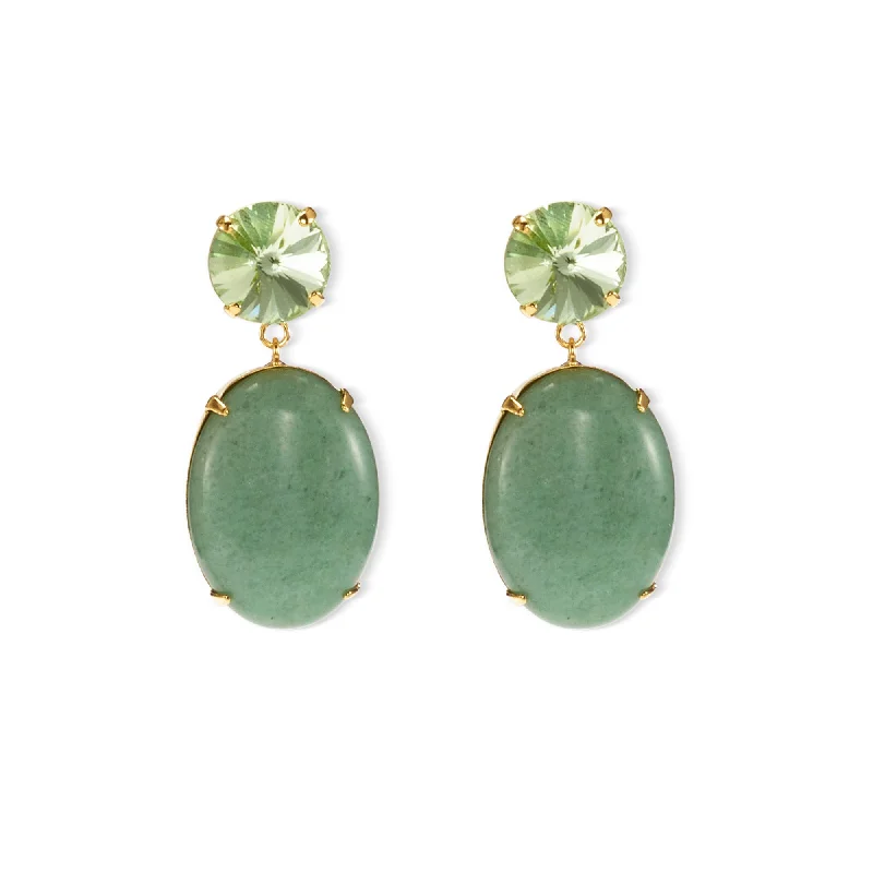 women's black stud earrings -Kaia Amazonite Drop Earrings