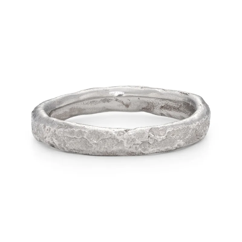 women's simple rings -Rock Medium Ring Platinum