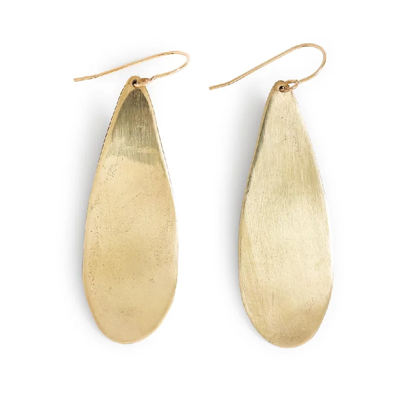 women's modern silver earrings -Extra Large Teardrop Earrings