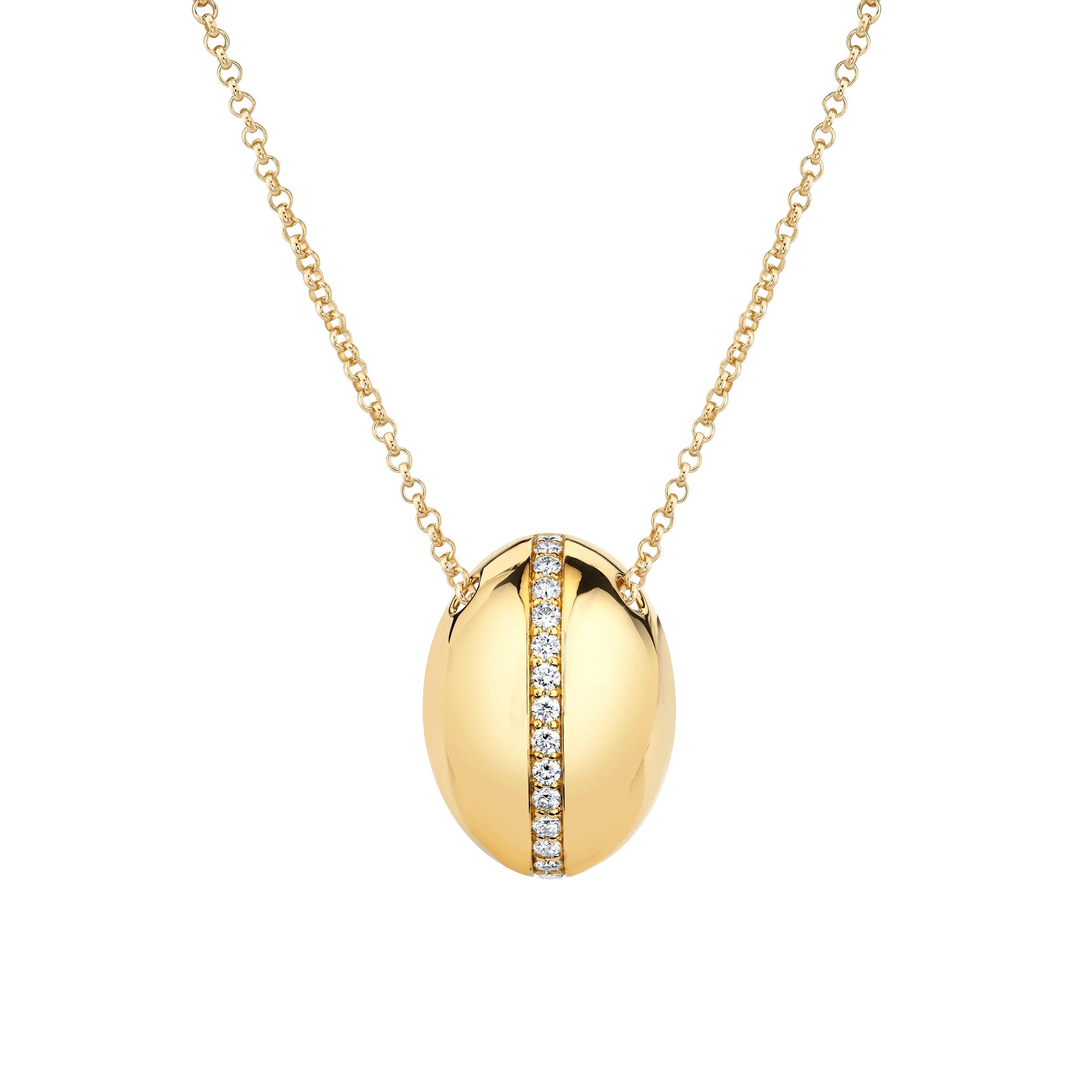 women's gold heart necklaces -Orb Split Pendant