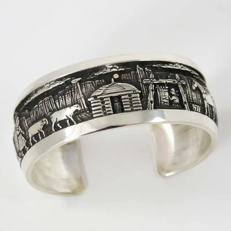 women's vintage bracelets -Storyteller Cuff