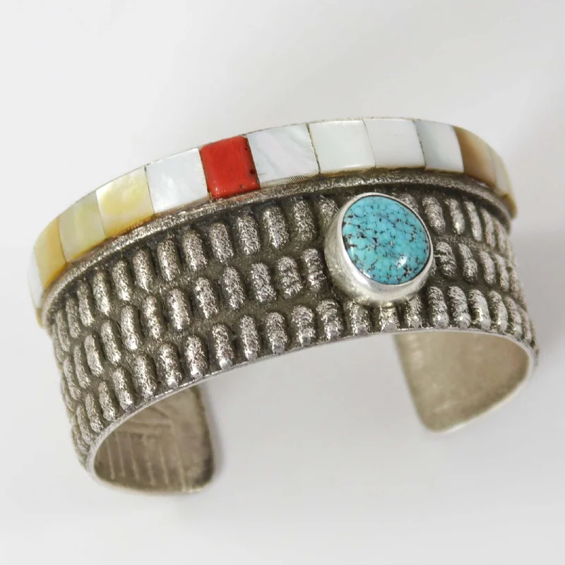 women's stretch bracelets -Multi-Stone Cuff