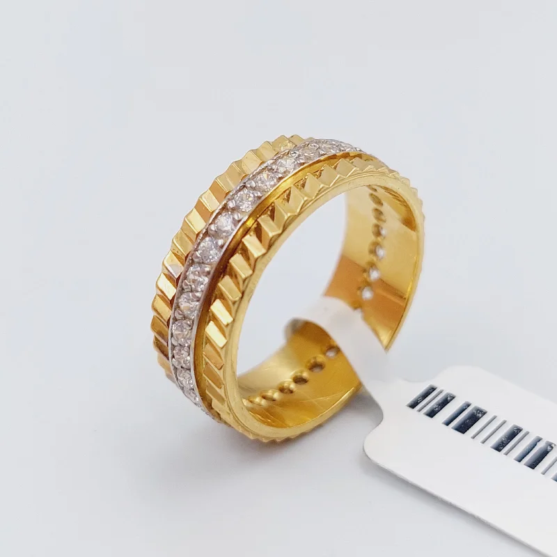 women's statement rings -CNC Wedding Ring