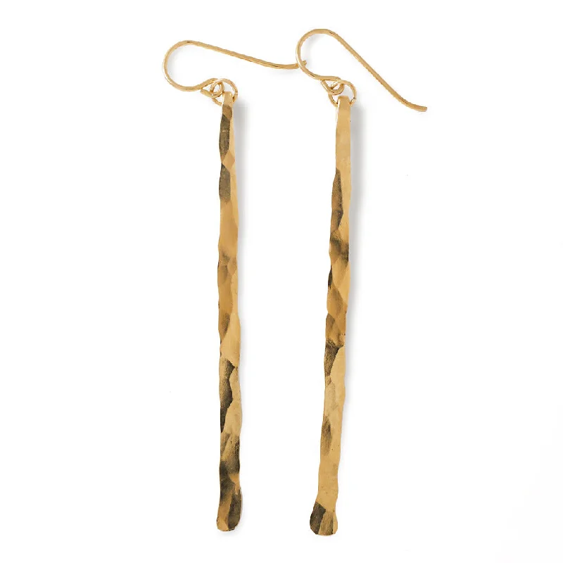 women's gold earrings -XL Single Stroke Fringe Earrings