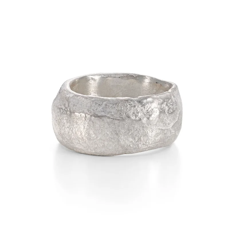 women's unique rings for her -Boulder Ring Silver