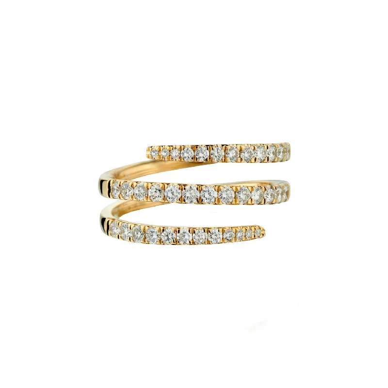 women's luxury gold bands -DIAMOND WRAP RING