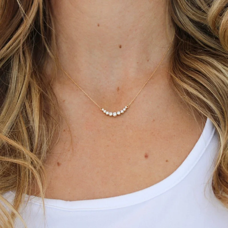 women's silver infinity necklaces -Pretty Smile Diamond Necklace (M)