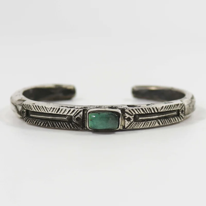 women's engraved bangles -Royston Turquoise Cuff