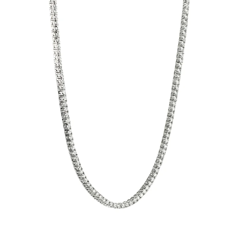 women's silver chain necklaces -7.0ctw Lab Grown Diamond Tennis Necklace