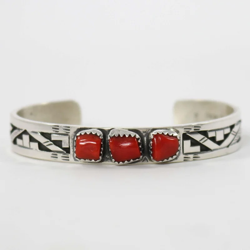 women's friendship bangles -Coral Cuff