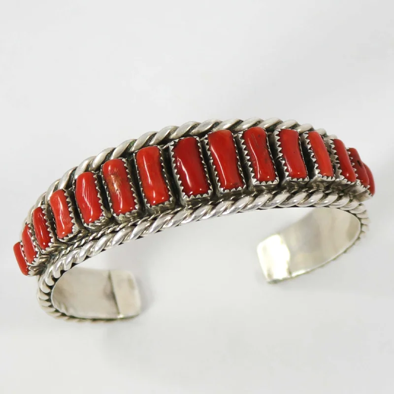 women's rose gold bangles -1970s Coral Cuff