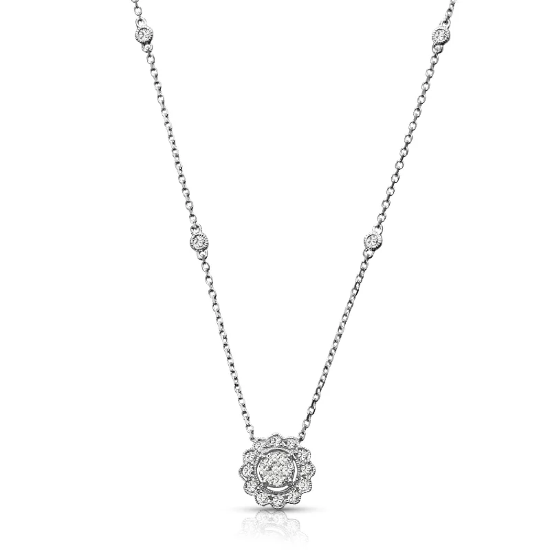 women's classic necklaces -14k Chain Diamond Necklace