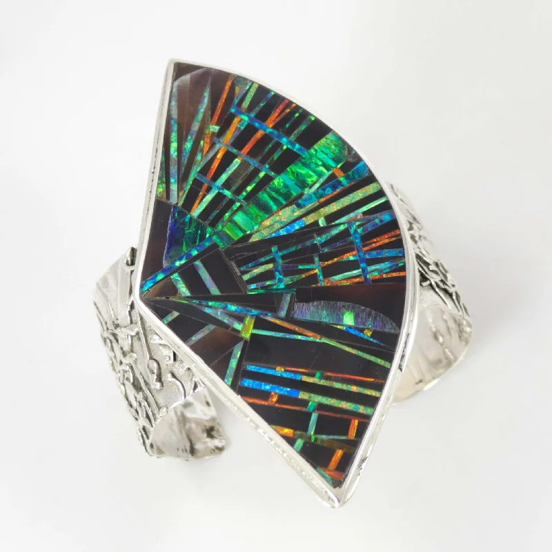 women's trendy bracelets -Inlay Cuff